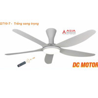 Quạt trần ASIA QT10 [ Miễn Phí Lắp Đặt ] sải cánh 1420mm động cơ DC tiết kiệm điện,có điều khiển