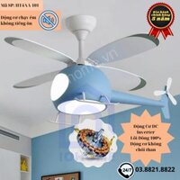 Quạt trần cao cấp Động cơ DC tiết kiệm điện 6 cấp độ gió, đèn biến đổi 3 màu HT4AA‐101