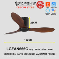 Quạt Trần Chung Cư Giá Rẻ LÊ GIA LGFAN666 | Quạt Trần Cổ Ngắn 23cm | Quạt Trần Cho Trần Thấp Bảo Hành 5 Năm
