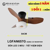 Quạt trần chung cư mini 3 LÊ GIA  LGFAN| quạt trần cổ ngắn cho phòng ngủ, phòng ăn đẹp
