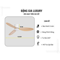 Quạt trần chung cư,quạt trần mini 3 cánh cổ ngắn dành cho trần thấp phòng khách-phòng ngủ điều khiển từ xa 6 cấp độ gió