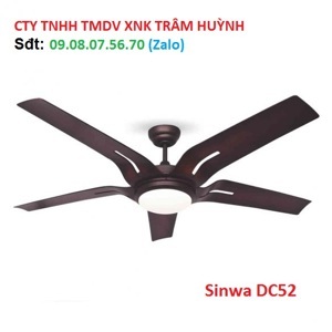 Quạt trần đèn Sinwa 5 cánh DC52