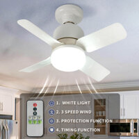 Quạt trần có điều khiển từ xa và đế chiếu sáng E27 AC85-265V 3 tốc độ để chiếu sáng phòng ngủ và phòng khách
