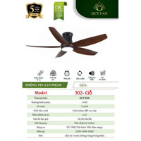 Quạt trần cổ ngắn-Quạt trần ty ngắn sải cánh 1m4 lắp cho trần nhà thấp,động cơ DC lõi đồng phù hợp phòng khách,ngủ,bếp