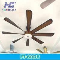 Quạt trần đa năng HG loại 8 cánh, mã FT-60D8