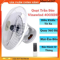 Quạt Trần Đảo Có Điều Khiển Vinawind QTĐ400X-ĐB -Sải Cánh 40cm-Điện Cơ Thống Nhất-Bảo Hành 12 Tháng