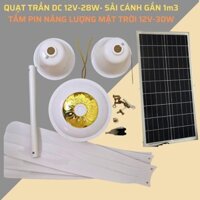 Quạt Trần DC 12V-28W Sử Dụng Năng Lượng Mặt Trời Đường Kính Khoảng 1m2 Fan QuạT