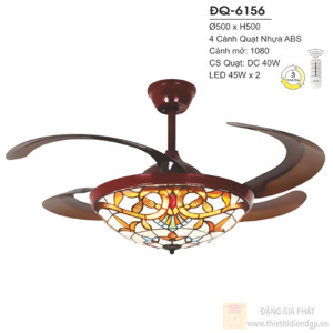 Quạt trần đèn 4 cánh 6156