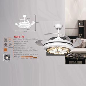Quạt trần đèn 4 cánh Vifa-70