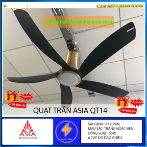 Quạt trần đèn 5 cánh Asia QT14