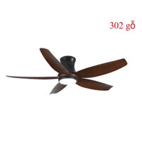 Quạt trần đèn 5 cánh DCT 302 động cơ Dc sải cánh 1440mm thân quạt ngắn phù hợp cho trần thấp