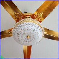 Quạt Trần Đèn 5 Cánh Mạ 24k, Quạt Trần Trang Trí Phòng Khách Hiện Đại, Sang Trọng - HN