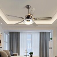 Quạt trần đèn cao cấp cánh bạc HT-03