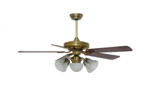 Quạt trần đèn chùm cánh gỗ Kim Thuận Phong BT508N - 5 cánh