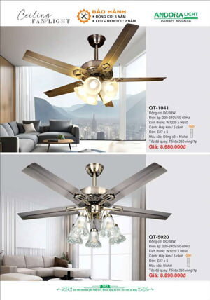 Quạt trần đèn Aurora Lighting 5 cánh QT-1041