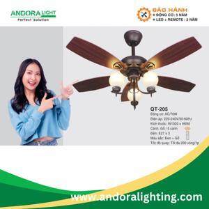 Quạt trần đèn Aurora Lighting 5 cánh QT-205