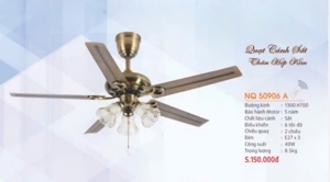Quạt trần đèn 5 cánh NQ 50906A