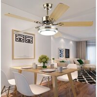 QUẠT TRẦN ĐÈN DECORATIVE FAN LAMP,Cánh Kim Loại 52inch,LED,Động cơ DC inverter,100% lõi đồng