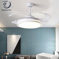 Quạt Trần Đèn LED, Cánh quạt ẩn, 6 Cấp Độ Gió, 3 Chế Độ Đèn, Điều Khiển Từ Xa