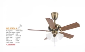 Quạt trần đèn Netviet 5 cánh NQ 50906B