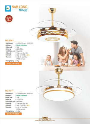 Quạt trần đèn 4 cánh NQ 8063