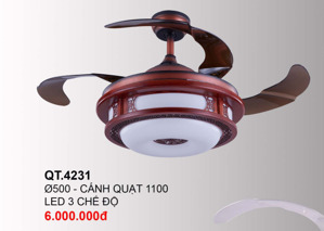 Quạt trần đèn 4 cánh QT.4231