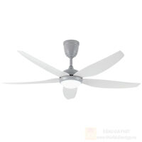 Quạt trần đèn thân màu ghi cánh màu trắng Roman HFC56D1/GW 55W