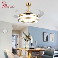 Quạt Trần Đèn Trang Trí 4 Cánh ĐÈN TRANG TRÍ GIÁ BUÔN Loa Bluetooth Cánh Quạt Thu Gọn 3 Chế Độ Ánh Sáng 9118