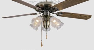 Quạt trần đèn trang trí cổ điển QD013