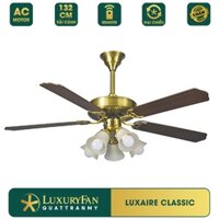 Quạt trần đèn trang trí Đài Loan LuxuryFan LUXAIRE CLASSIC CL525ACPWAB- Sải cánh 132cm, Động cơ bền bỉ, êm ái