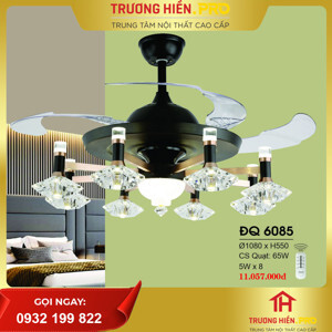 Quạt trần đèn trang trí DQ 6085
