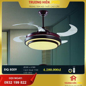 Quạt trần đèn 4 cánh DQ 8009
