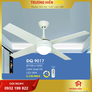 Quạt trần đèn 4 cánh DQ 9017
