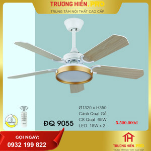 Quạt trần đèn 5 cánh DQ 9055