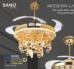 Quạt trần đèn 4 cánh QD 6099