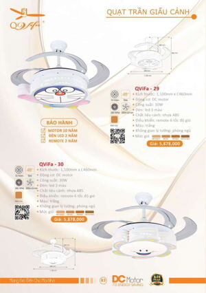Quạt trần đèn 4 cánh ViFa-29