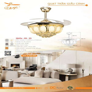 Quạt trần đèn 3 cánh ViFa-03