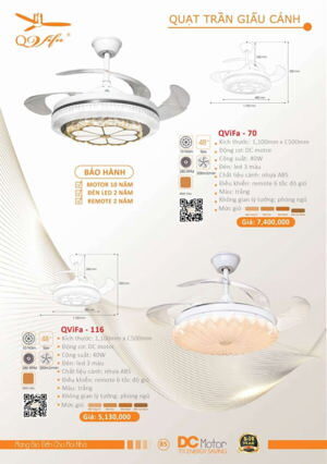 Quạt trần đèn Vifa-116