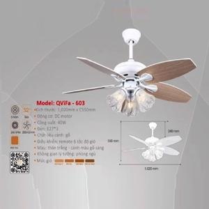 Quạt trần đèn Vifa 603