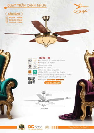 Quạt trần đèn Vifa-88