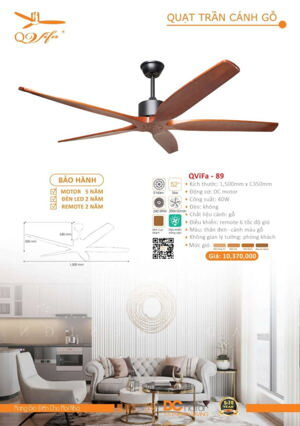 Quạt trần đèn Vifa-89