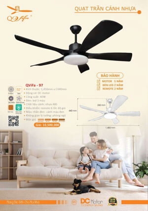 Quạt trần đèn Vifa-97