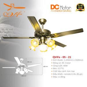 Quạt trần đèn 5 cánh Vifa–05