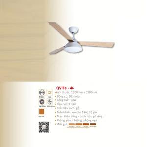 Quạt trần đèn 3 cánh Vifa 46