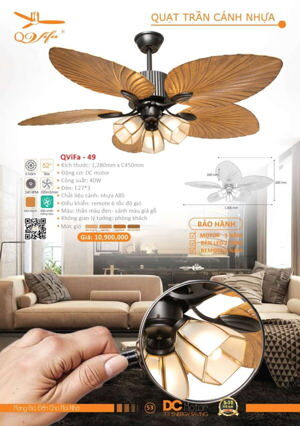 Quạt trần đèn 5 cánh Vifa–49