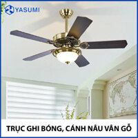 Quạt trần đèn YASUMI 8871 phòng khách 5 cánh sang trọng động cơ inveter DC tiết kiệm điện [bảo hành 5 năm]