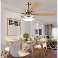 quạt trần ĐènDECORATIVE FAN LAMP Cánh Kim Loại 52inch,LED[Bảo Hành 12 Tháng]Động cơ DC inverter-100% lõi đồng