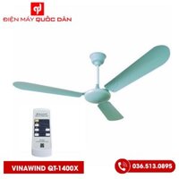 Quạt trần điện cơ QT-1400X cánh nhôm, Có remote