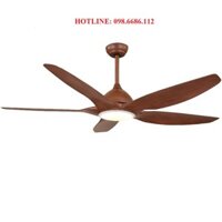 Quạt trần động cơ DC tiết kiệm điện, mát và êm, có đèn trang trí 3 chế độ ánh sáng, có điều khiển từ xa
