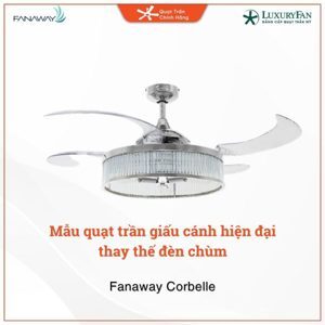 Quạt trần đèn Fanaway Corbelle 4 cánh CHR 212929